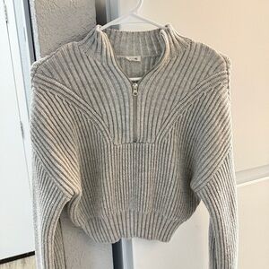 Garage Gray Ribbed Women's Sweater